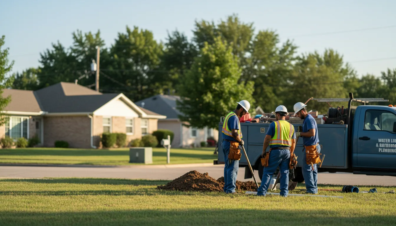 Residential water line and bathroom plumbing service in Yeagertown, PA